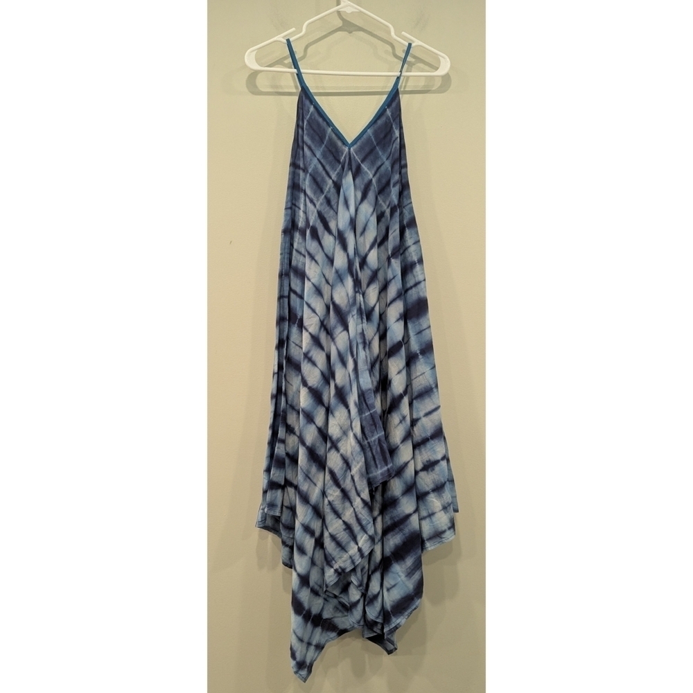Roller Rabbit 100% Cotton Tie Dye Scarf Tissue Hem Dress One Size
